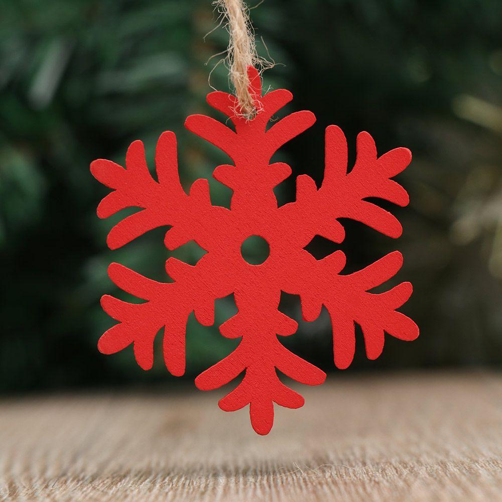 

Home Decor DIY Gifts Wooden Ornaments Christmas Tree Decoration Xmas Hanging Santa/Elk/Angel L червоний