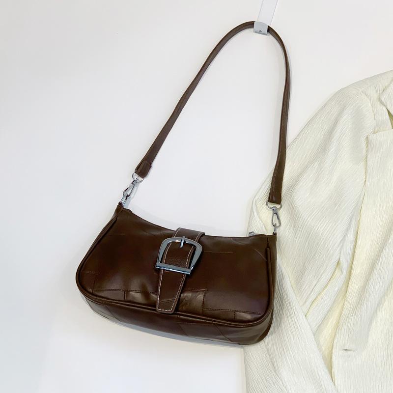 Summer Commuting Texture for Women  Fashionable Simple and Elegant Women's Fashionable One-shoulder Retro Casual and Popular Crossbody Bag