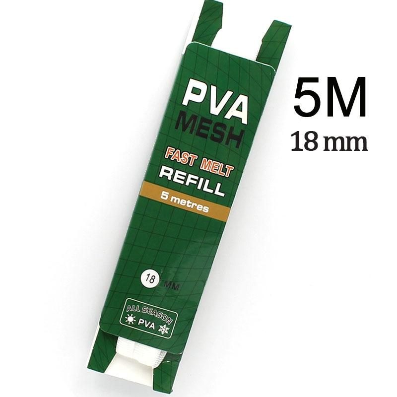 Carp Fishing PVA Mesh Net Soluble Water PVA Narrow Mesh Tube Net Carp Fishing Method Feeder Lures Refill