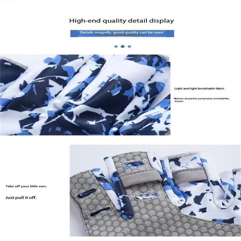 Men's Wear-Resistant Non-Slip Half-Finger Fishing Gloves, Breathable & Sweat-Absorbent for Outdoor Lure and Sea Fishing