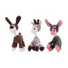 Plush Donkey Dog Toy Interactive Squeaky Dog Chew Toy Stuffed Animal Puppy Teething Toy for Small Medium Dogs
