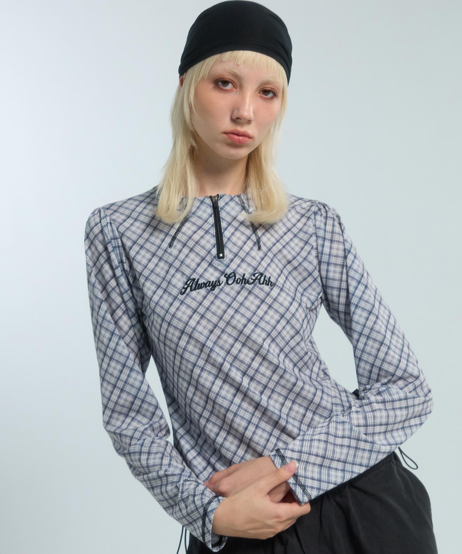 Uah Check Half Zip T-Shirt (Black) Free