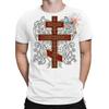 Hriste Boze Mit Serbisch-Orthodoxem Kreuz T-Shirt 100% Baumwolle Rundhals Kurzarm Sommer Freizeit Herren T-Shirt Größe S-3XL