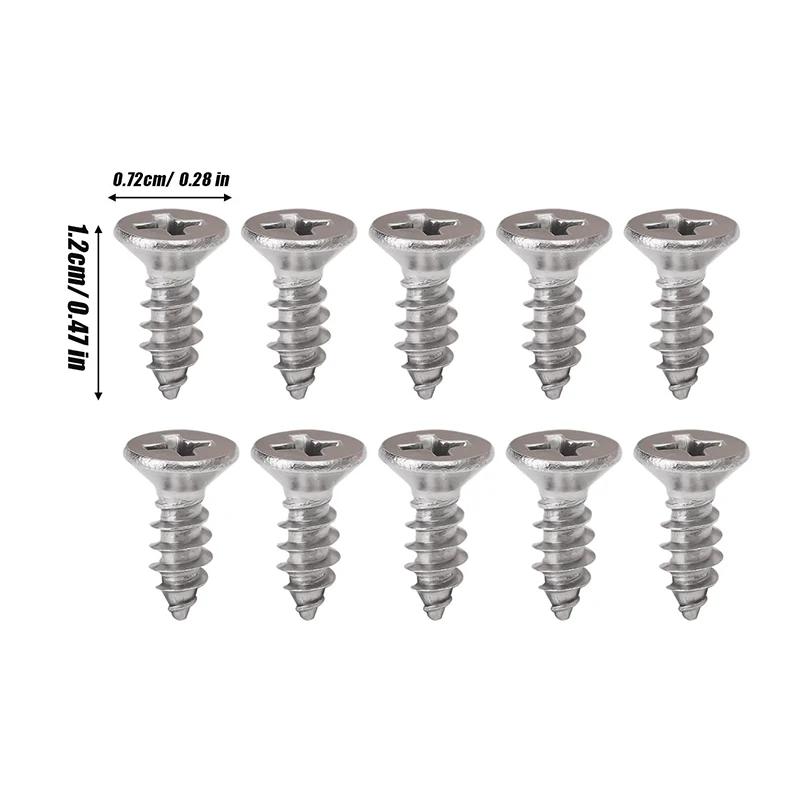 304 Stainless Steel Countersunk Head Screws Universal M2-M4 Phillips Screws Security Self Tapping Screws for Furniture Repairs
