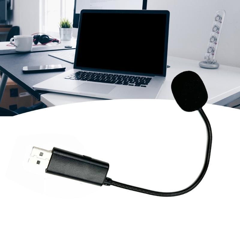 USB Microphone Omnidirectional USB Microphone for Games Chat Universal Laptop PC Microphone with Switchs