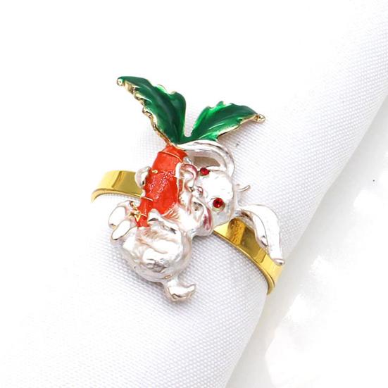Serviette Ring Attractive Long Lasting Reusable Easter Rabbit Napkin Towel Home Supplies