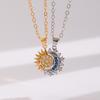 Sun & Moon Magnetic Couple Necklace – 100 Language Projection Pendant