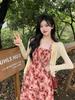 Summer 2024 Floral High Waist Fairy Mori Style Dress