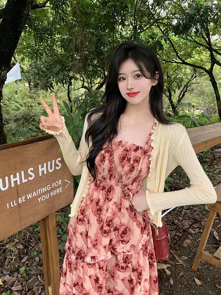 Summer 2024 Floral High Waist Fairy Mori Style Dress