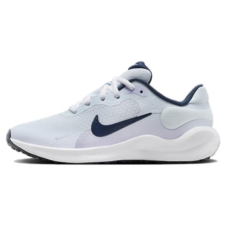 

New Nike Revolution 7 GS Football Grey Midnight Navy FB7689-004 32