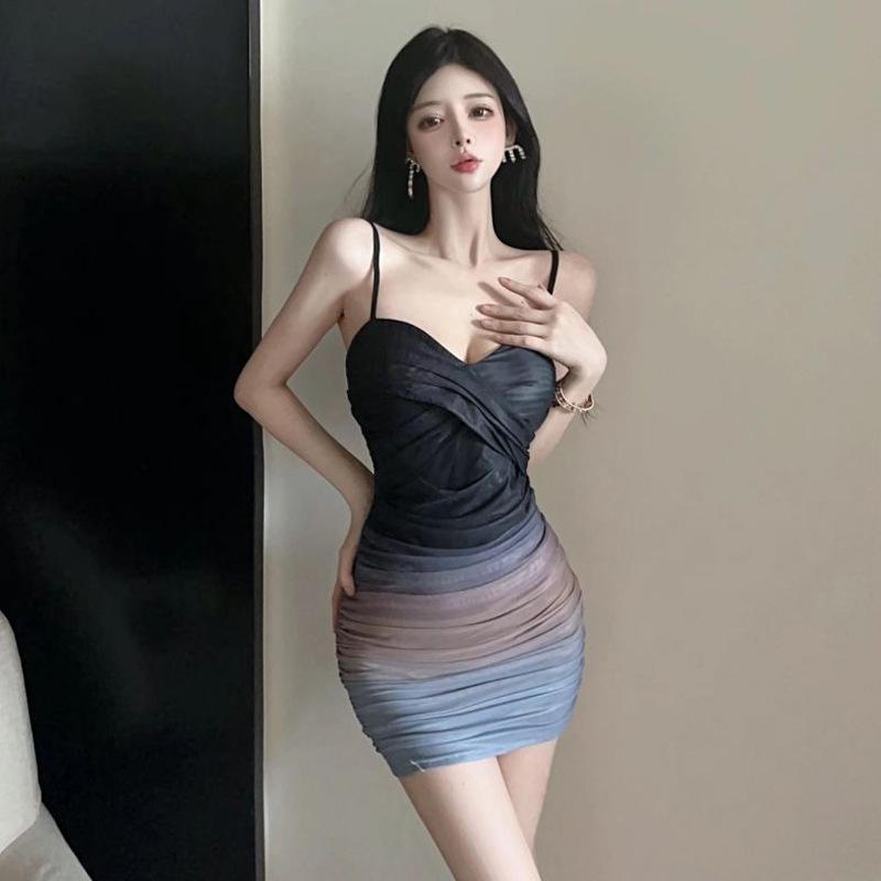 

Новая женская одежда сексуальное ветровое постепенное изменение с глубоким вырезом облегающее платье на подтяжках L