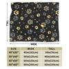 Dog Paw Print Flannel Fleece Throw Blanket for Bed Sofa Travel Camping Lightweight Soft Warm Cozy Plush Blankets for All Seasons