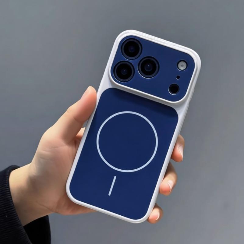 Oryginalny Kolor Kontrastowy Do Etui Magsafe Dla iPhone 17 16 15 14 13 12 Pro Max 17ProMax 11 Ładowanie Magnetyczne Pełne Pokrycie Tylne