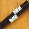 Awasaka Arabesque Chopsticks with Dragonfly Bead Natural Dishwasher Made in "Brush Blue" Design, Wood, Approx. 23cm, Safe, Japan, MN-918