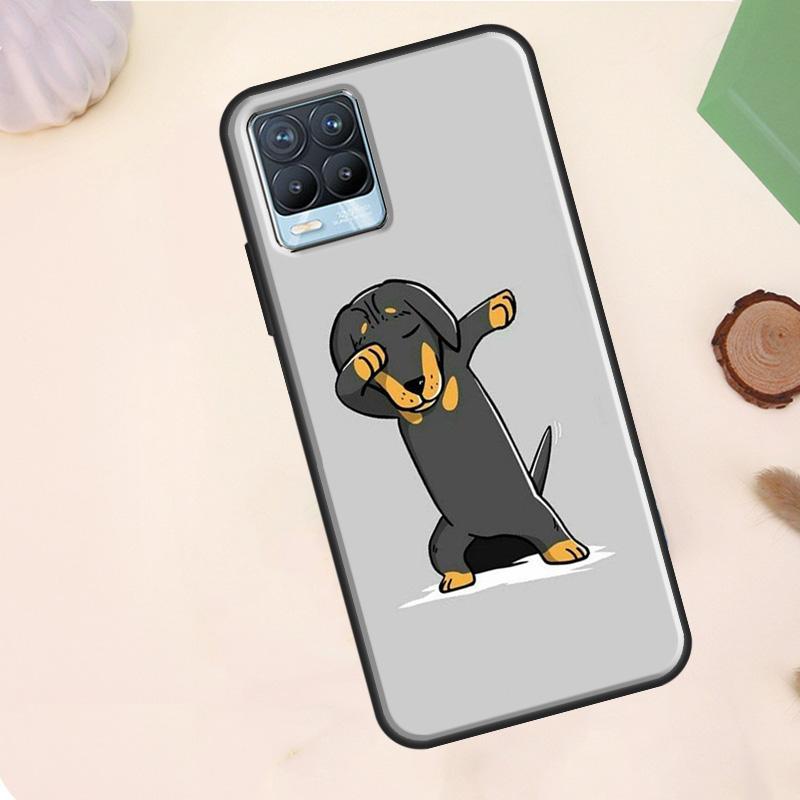 Dachshund Silhouette Dog Case For Realme C75 C63 C61 C55 C51 C53 C35 C65 C67 C71 11 12 13 14 15 Pro Plus GT6 GT7 Pro