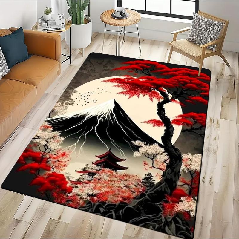 2026 New Retro Landscape Paintings Carpet Rug for Bedroom Living Room Sofa Home Doormat Decor,Large Kids Play Non-slip Floor Mat