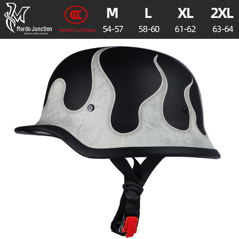 Retro Cross-Border Motorcycle Helmet: Lightweight, Summer Half-Helmet for Men & Women.