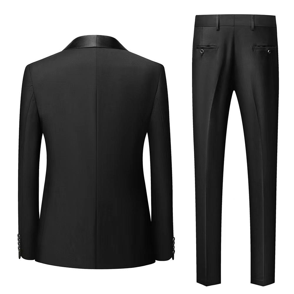 Men's Shawl Collar Three-Piece Suit: Spring/Autumn Wedding & Formal Wear