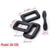 Black Plastic Rectangular Ladder Buckle - Adjustable Bag and Backpack Strap Accessory.