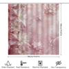 Pink Floral Shower Curtain With Sparkling Effect Perfect For Bathroom Decor! (128 Characters)