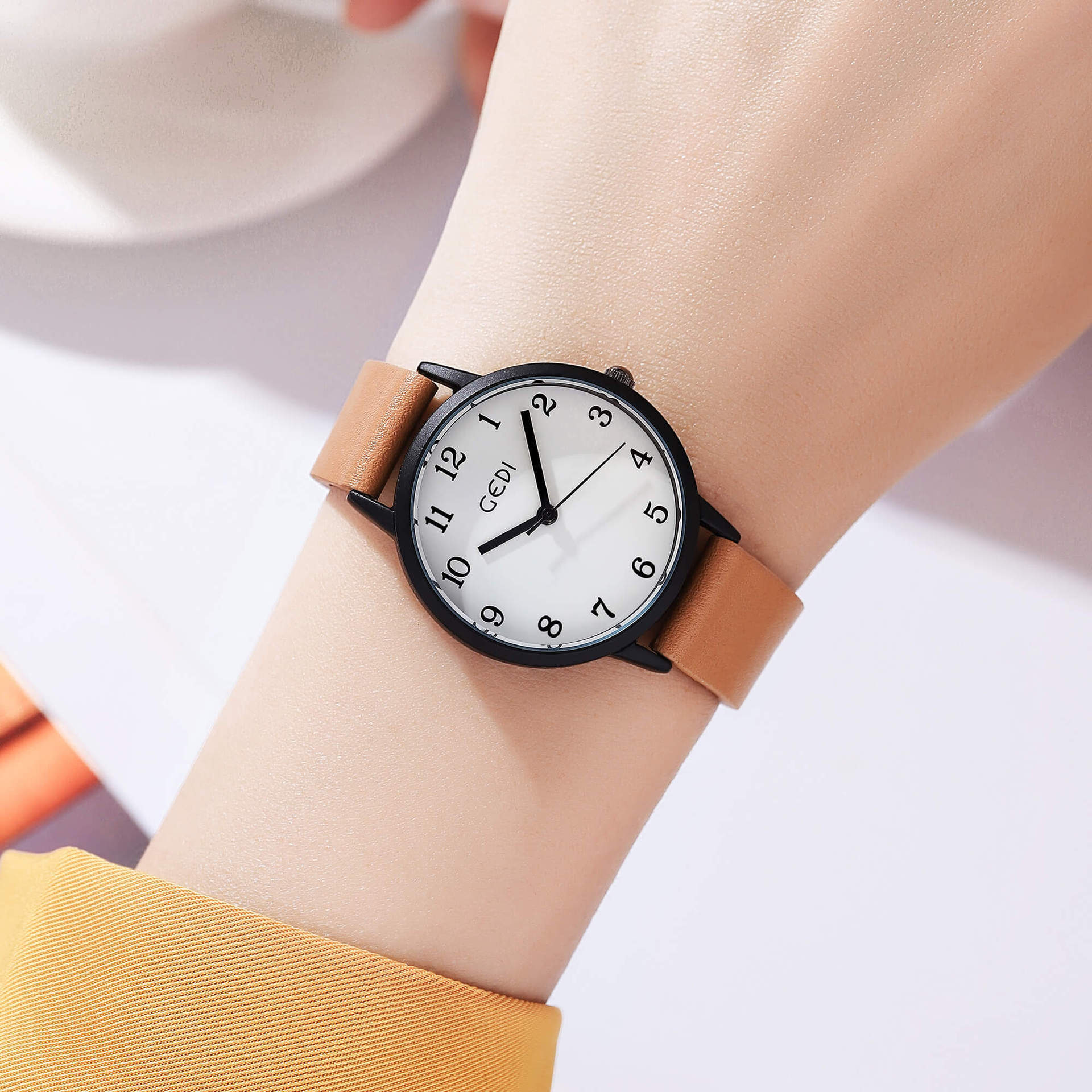 Fashion Accessorie Women's Light Simple High-End Wind-Sensitive Luxury Waterproof Belt Quartz Watch