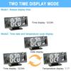 180° Adjustable LED Projection Alarm Clock with Snooze 12/24H Temperature Display and Mirror Design USB Powered for Bedroom Home