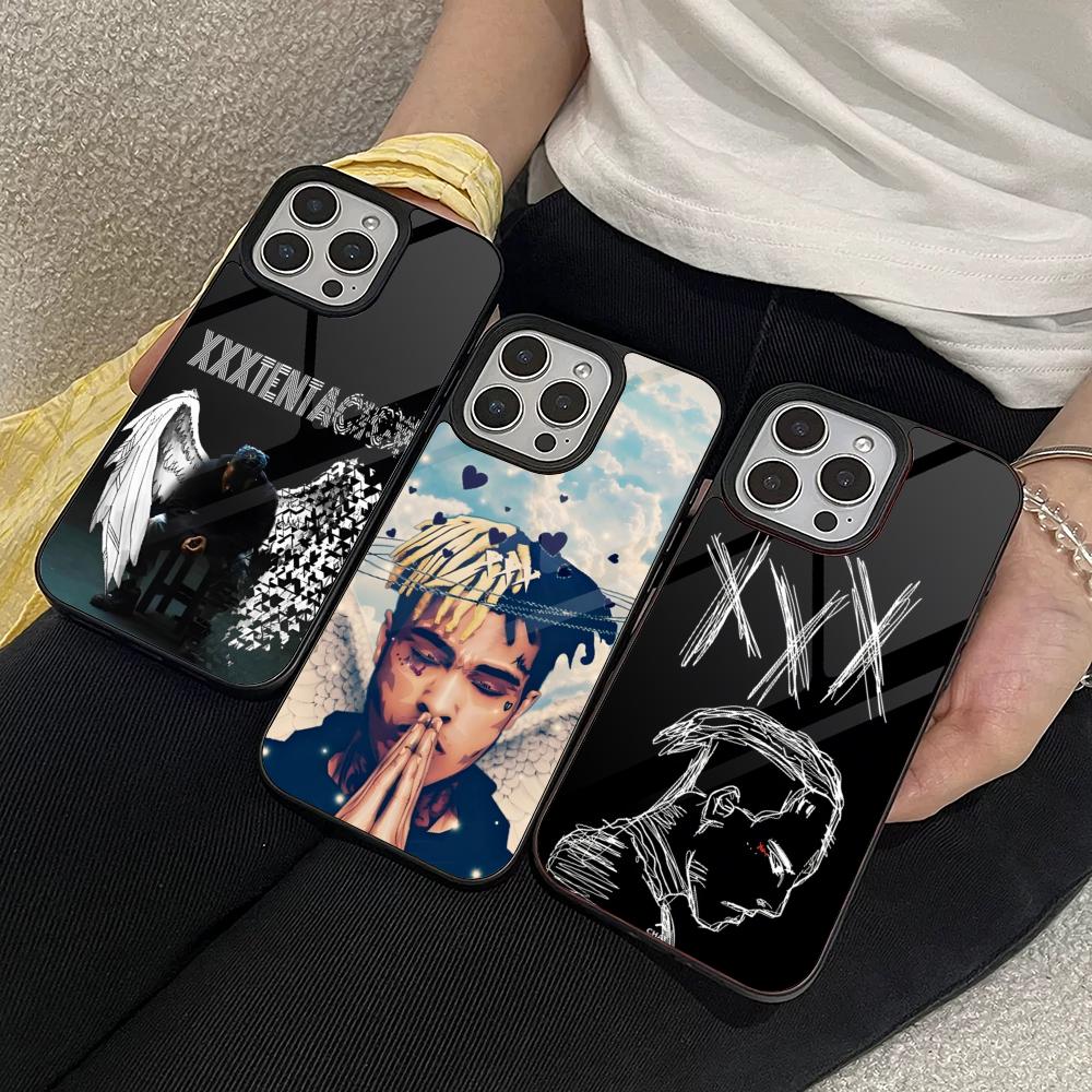 Custodia per Telefono Rapper X-XXXTentacions 17 per Iphone 17 16 15 14 Air 13 12 11 Pro Max Mini Plus Cover Shell PC+TPU