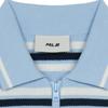 MLB Striped Zip Short Sleeve Knit Top Women Tops Light-Blue 3FKPV0253-07SBL