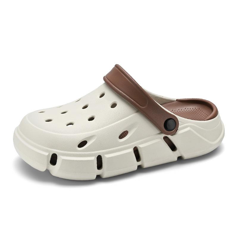 Stepping On Shit Hole Shoes Men's New Non-slip Soft-soled Cool Slippers Couple Indoor Home Bag Head Slippers Women