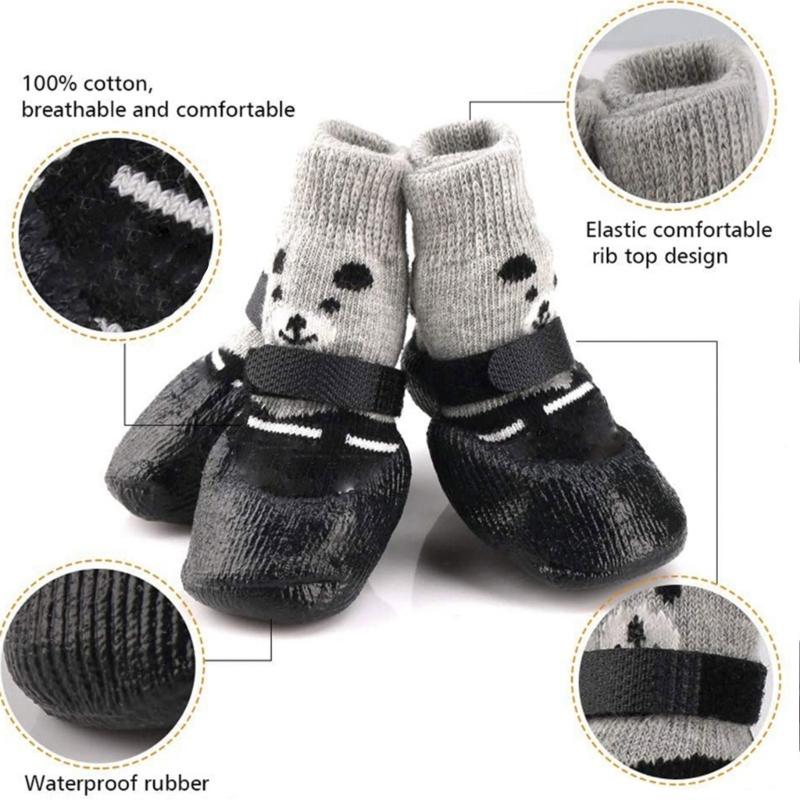 Waterproof Dog Socks For Medium Dogs Non-slip Dog Shoes Pet Dog Socks Pet Outdoor Shoes Anti-dirty Pet Shoes