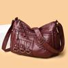 Large Capacity Multi-layer Women's Bag Middle-aged Mother's Bag Soft Leather Crossbody Bag
