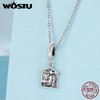 WOSTU Vintage 925 Silver Jesus Nativity Scene Charm The Birth Of Jesus Pendant Fit DIY Bracelet Neckalce