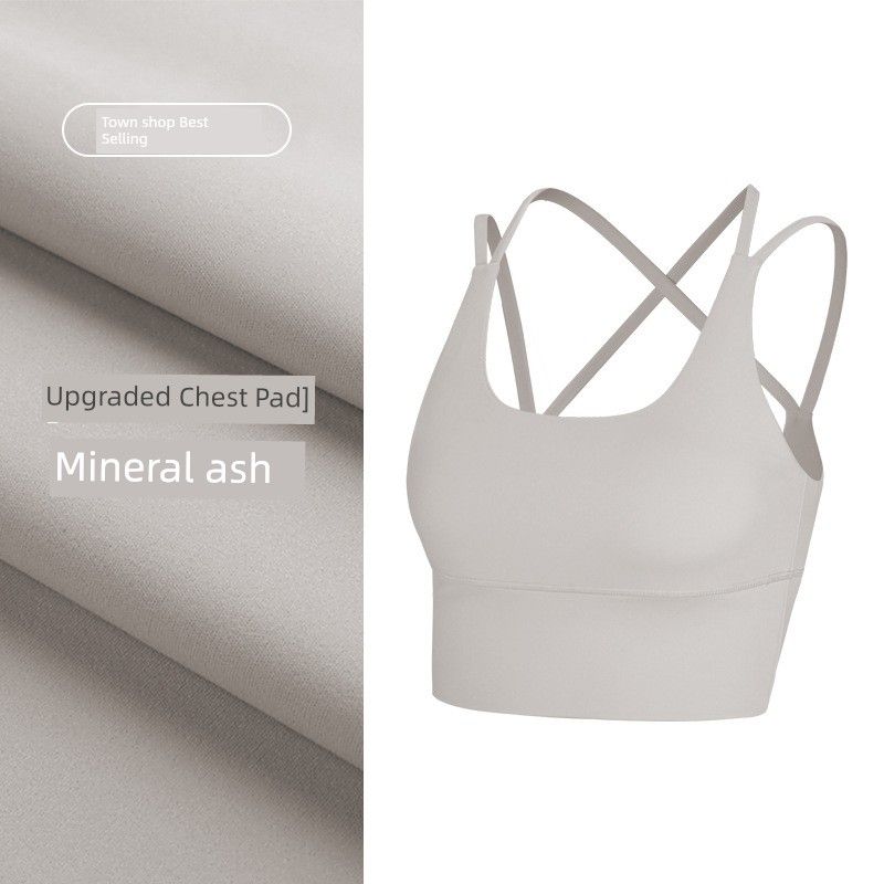 Export Soft Glutinous Yoga Straps Fitness Beauty Back Yoga Vest Sports Intimates Bubble Wrap Running Cover Supernumerary Breast Tops Women
