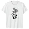 Elegant Minimalist Floral Design TShirt Botanical Nature Birthday Gift