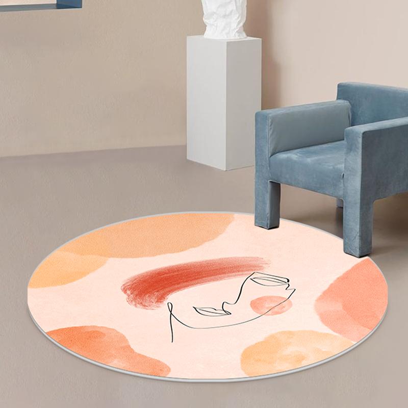 Heimdekoration in mädchenhaften runden Teppichen, Schlafzimmerdekoration, Teppiche, Stühle, Wohnzimmer, Teppiche, Wohnzimmer, Küche, rutschfeste Matten, Alfombra