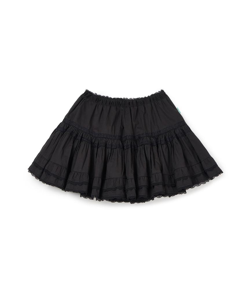 Instant Punk Cotton Lace Mini Skirt - Black