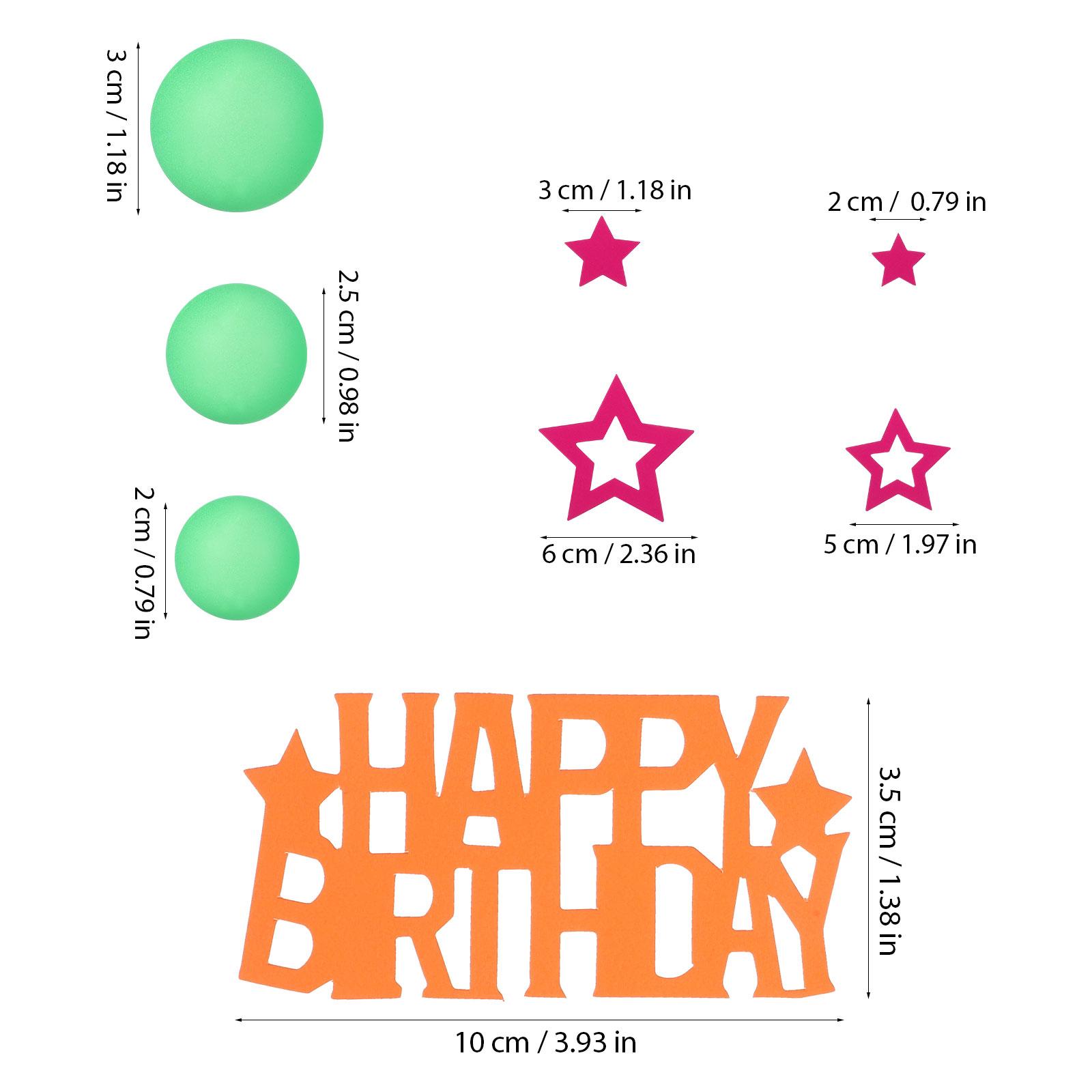 

40pcs Glow Cake Topper Set Star Toppers Neon Party Decorations for Wedding Birthday Supplies Arrangement