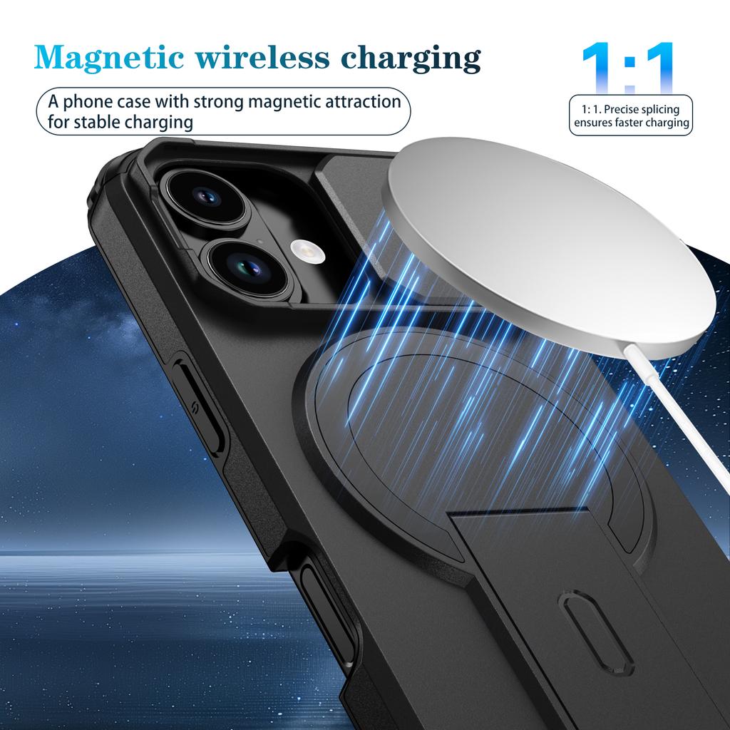 Stand Protective Back Cover Case for Iphone 17 Pro Max Air 16 16e Plus Pro Hard Cover for Iphone 17 for Iphone17