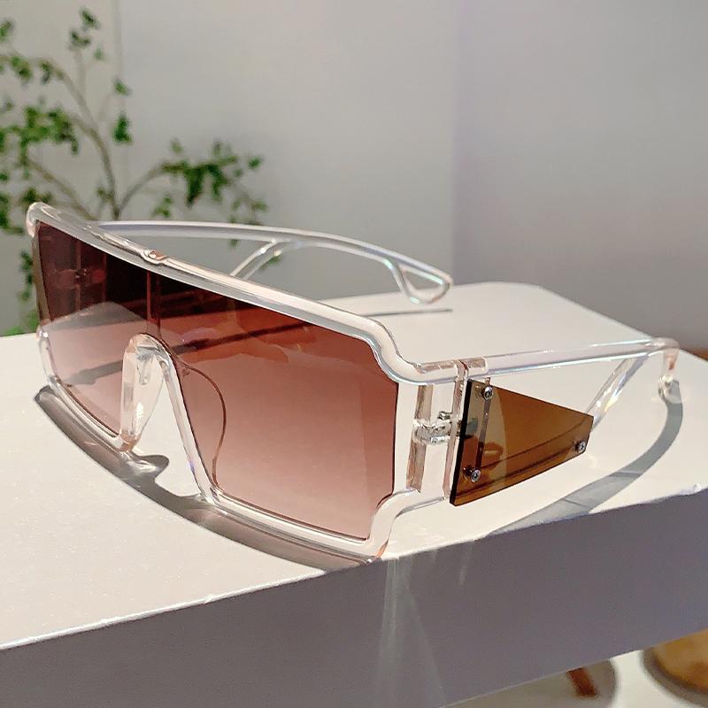 Y2K Decoration Wrapped Shades for Women's Stylish Punk Design Oversize Sunglasses Outdoor Sports Driving Sunglasses