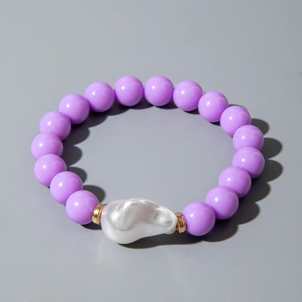 Summer New Colorful Multi Piece Pearl Acrylic Beaded Bracelet, Women's Jewelry Creative Personalized Bracelet