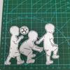 Children Playing Football Metal Cutting Dies Craft Embossing Scrapbooking Stamps for Card Making Decor