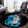 1pc Goku Dragon Ball Office Round Area Rug, Indoor Mat Suitable For Office,Bedroom Living Room Home Decor, Room Deco a0926181
