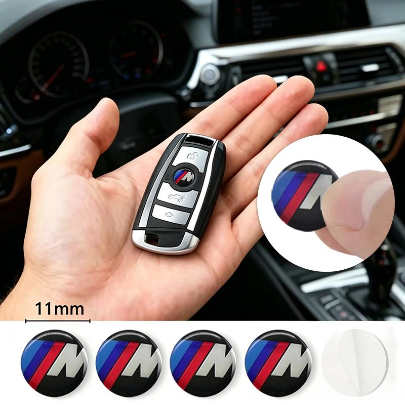 BBKQ7 11/14mm Car Styling Remote Key Emblem Sticker For BMW E46 E39 E90 E60 E36 F30 F10 E34 E30 F20 E92 M3 M4 M5 X5 X6 Accessories