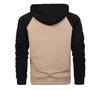 2024 Men's Color Block Raglan Sleeve Hoodie: Autumn/Winter European & American Fashion Casual Sports Top