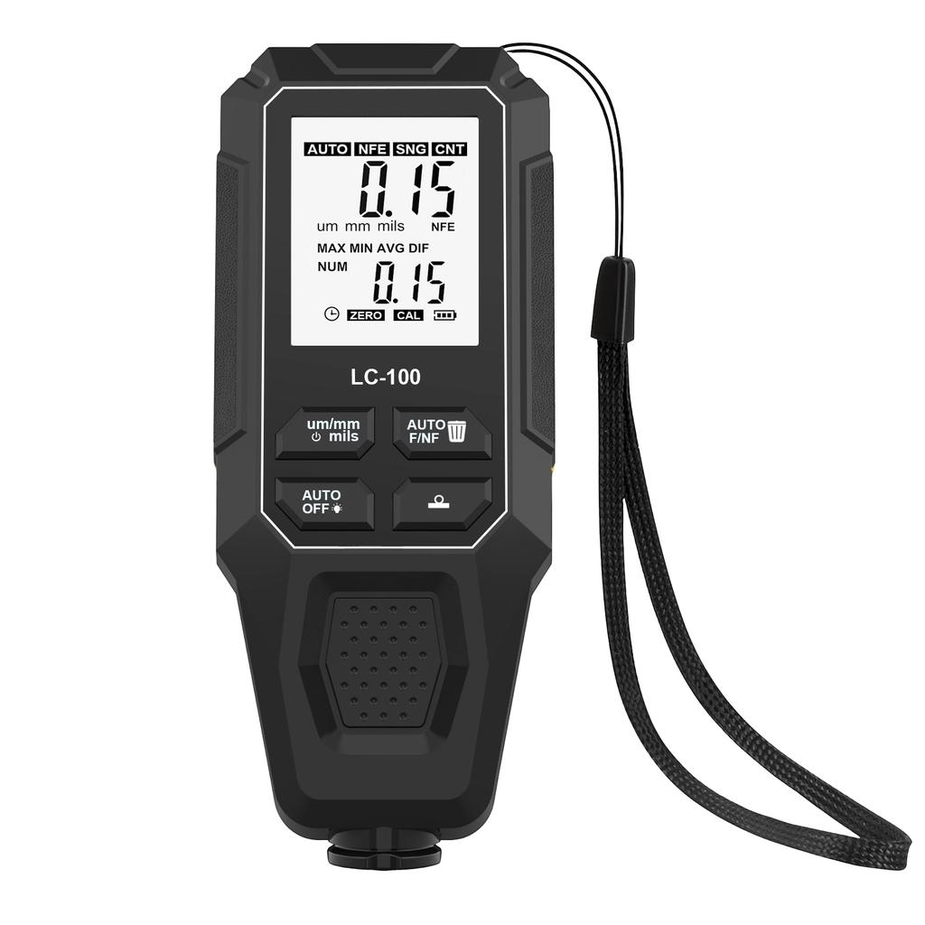 Car Coating Thickness Meter with Large LCD Screen for Accurate Data Reading and Builtin Data Storage Function