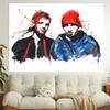 1pc Tyler Joseph and Josh Dun1 Tapestry, Living Room, Bedroom, Office, Party Decor, Ideal Festive Gift