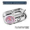 Yipan 316 Edelstahl geteilte Lunchteller-Set