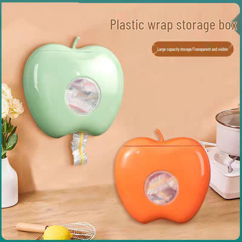 Wall-Mounted Fresh-Keeping Bathroom Storage Box with Cling Film Cover and Lid