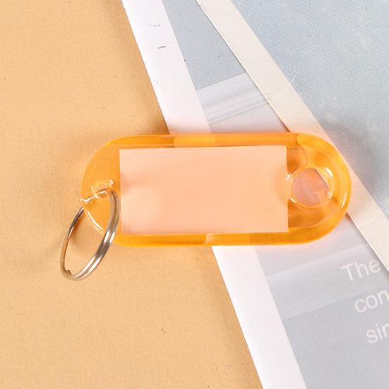 50Pz Portachiavi con Carta Etichetta Bianca Integrata Copertura Protettiva Impermeabile Antigraffio Etichette per Chiavi d'Ufficio Codificate a Colori