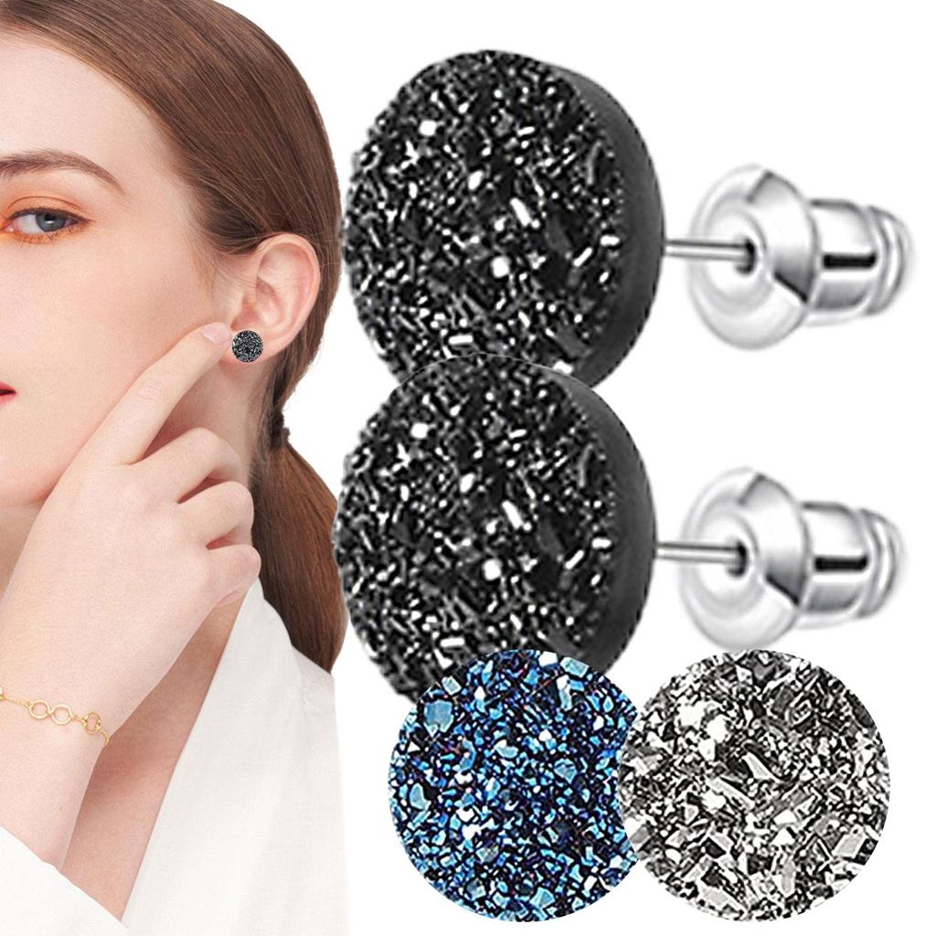 Magnetic Earrings Slimming Double-Sided Earrings Piercing Acupressures Earrings Crystal Random Style Earrings